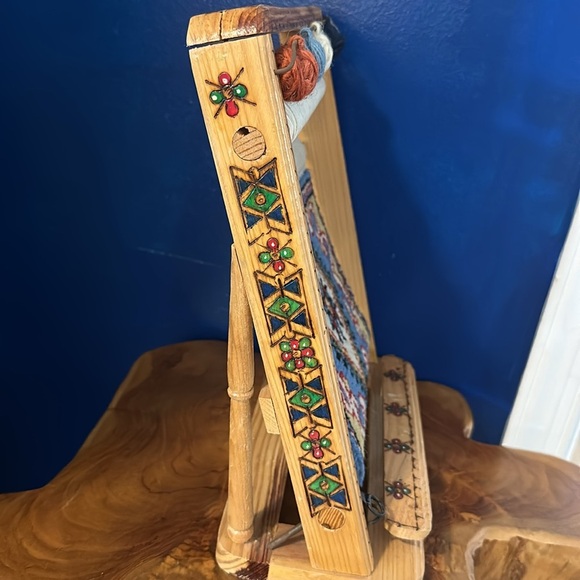 Vintage Tabletop Model of Loom and Turkish Rug Display - Picture 7 of 8